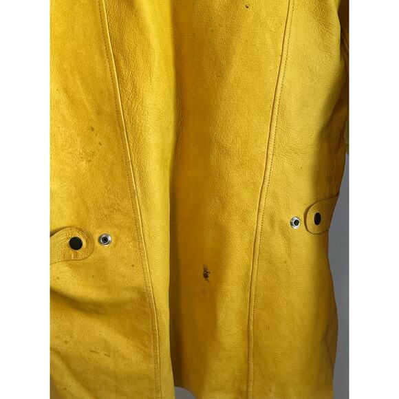 Steiner Leather Welding Jacket Yellow Heavy Duty Workwear Large - Picture 6 of 8